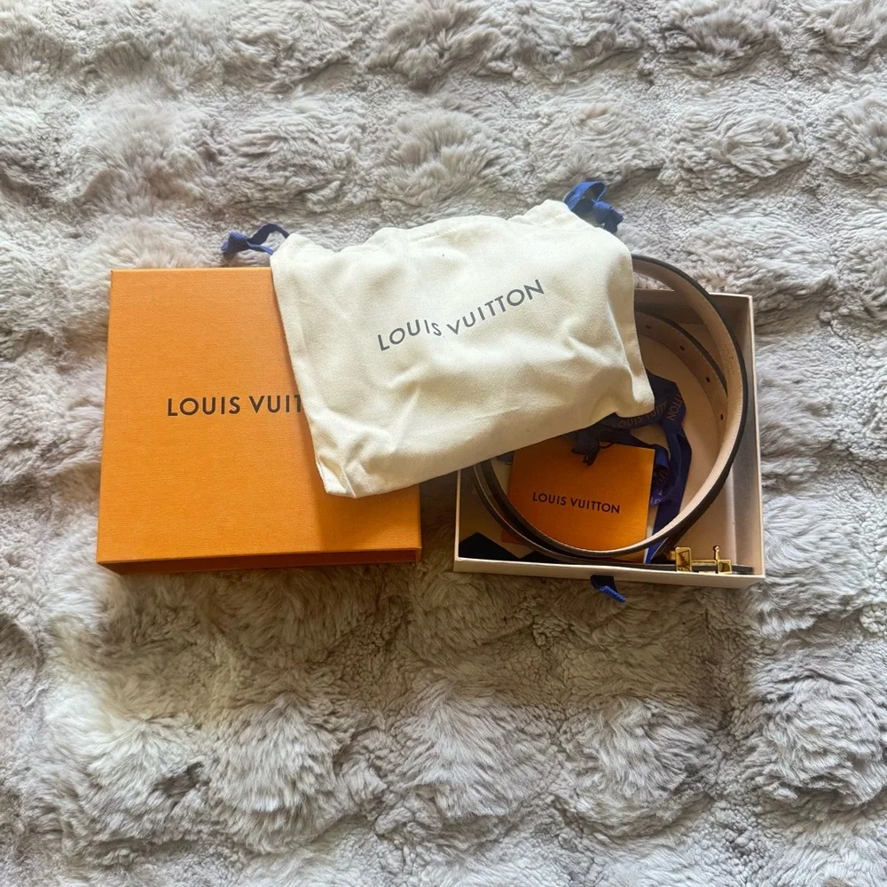 LOUIS VUITTON Brown LV Monogram 25MM Belt size 85/34 (NWT)